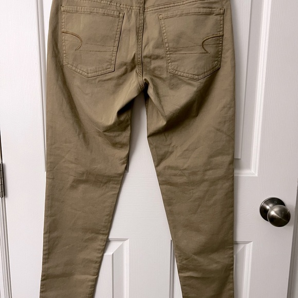 American Eagle Jegging 6 Short EUC Stretch Tan Preppy - Picture 2 of 4